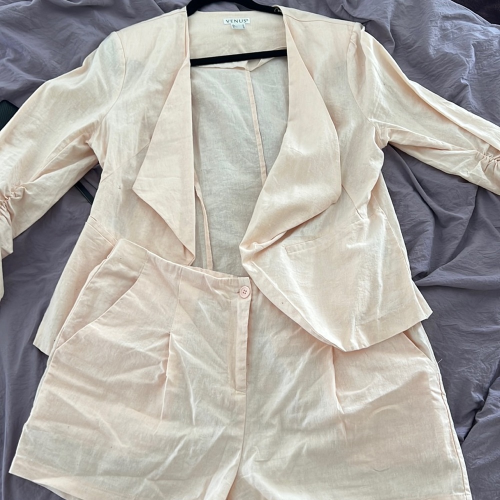 Linen short set